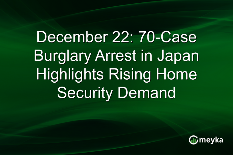 December 22: 70-Case Burglary Arrest in Japan Highlights Rising Home Security Demand