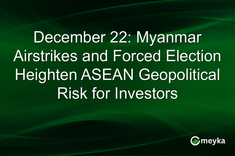 December 22: Myanmar Airstrikes and Forced Election Heighten ASEAN Geopolitical Risk for Investors
