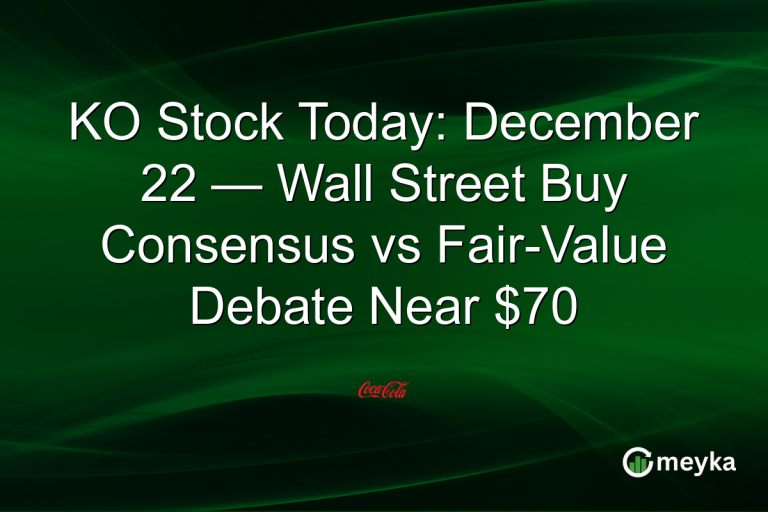 KO Stock Today: December 22 — Wall Street Buy Consensus vs Fair-Value Debate Near $70