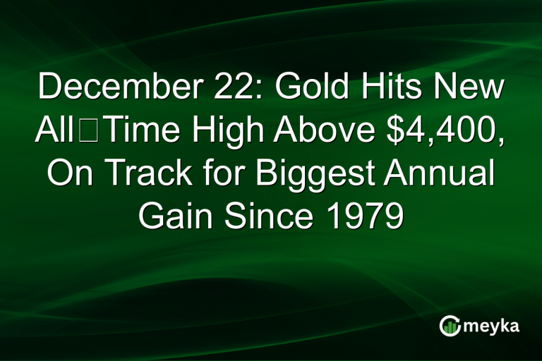December 22: Gold Hits New All‑Time High Above $4,400, On Track for Biggest Annual Gain Since 1979