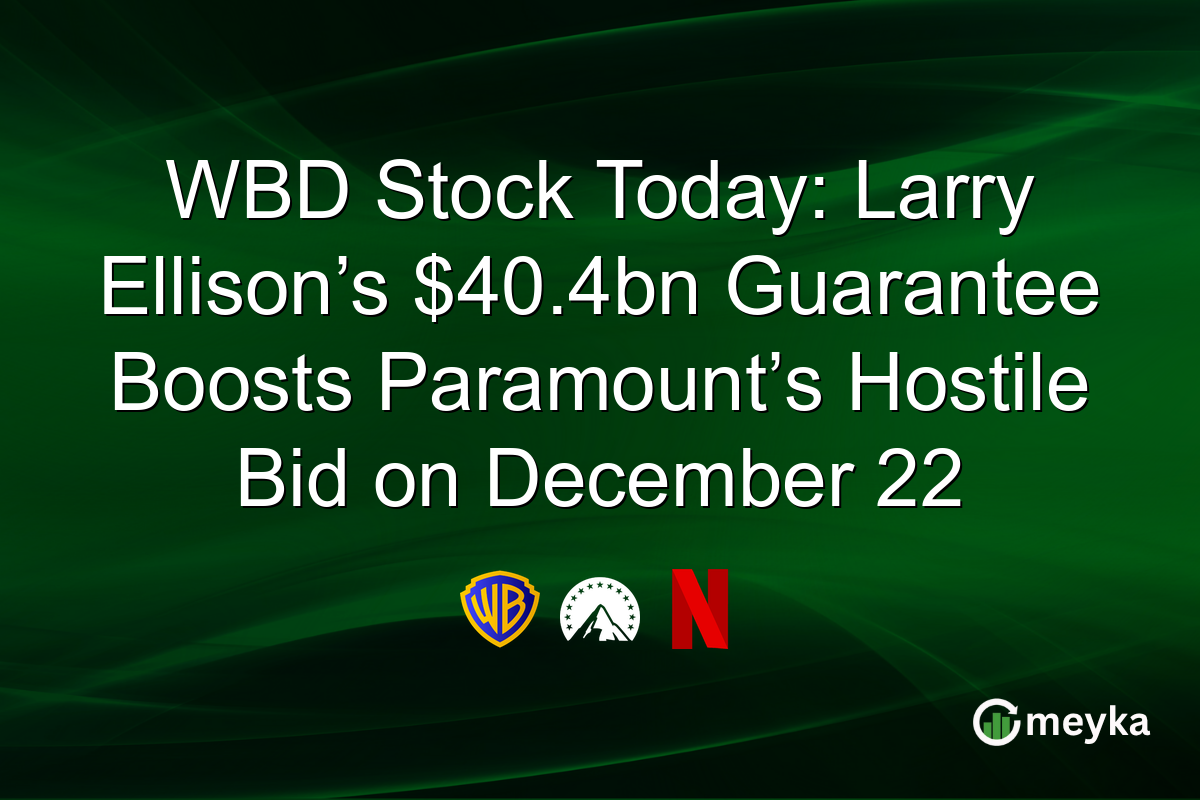 WBD Stock Today: Larry Ellison’s $40.4bn Guarantee Boosts Paramount’s Hostile Bid on December 22