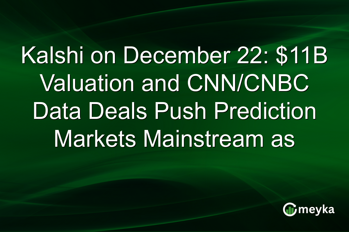 Kalshi on December 22: $11B Valuation and CNN/CNBC Data Deals Push Prediction Markets Mainstream as 