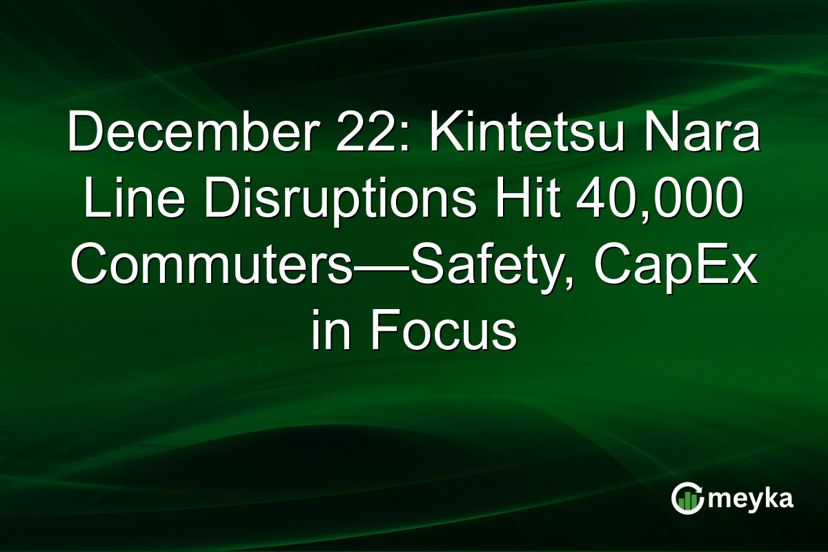 December 22: Kintetsu Nara Line Disruptions Hit 40,000 Commuters—Safety, CapEx in Focus