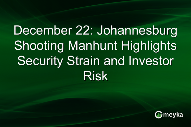 December 22: Johannesburg Shooting Manhunt Highlights Security Strain and Investor Risk