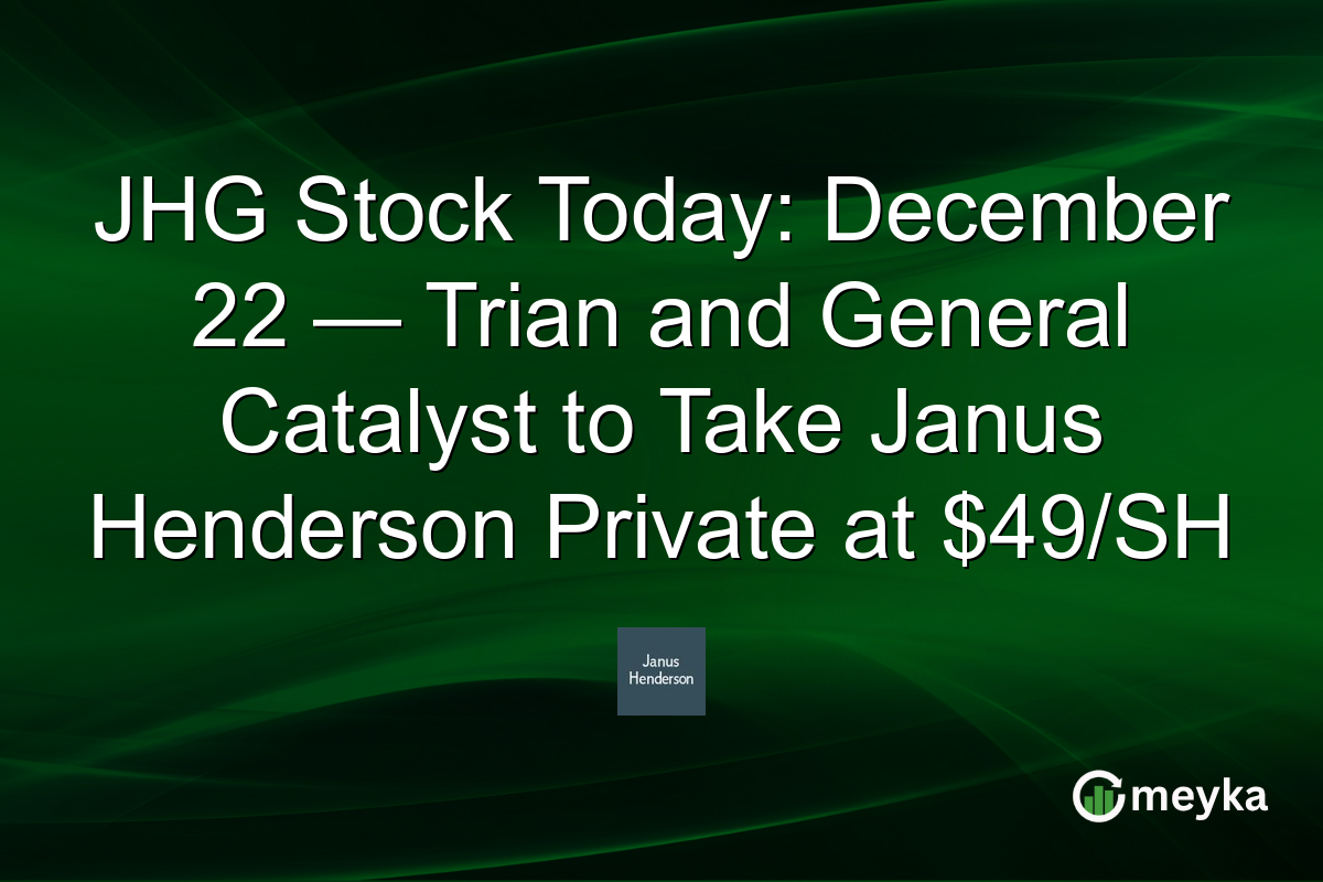 JHG Stock Today: December 22 — Trian and General Catalyst to Take Janus Henderson Private at $49/SH