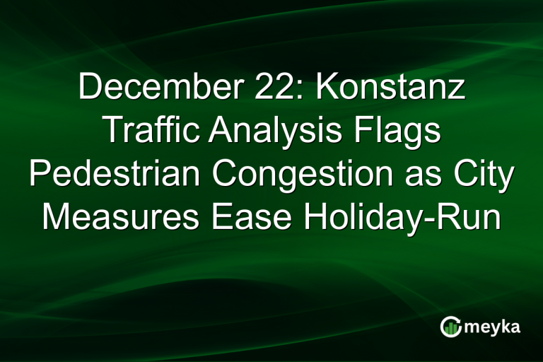 December 22: Konstanz Traffic Analysis Flags Pedestrian Congestion as City Measures Ease Holiday-Run