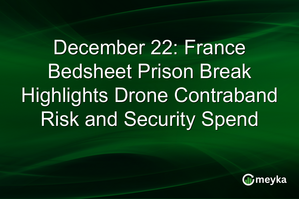 December 22: France Bedsheet Prison Break Highlights Drone Contraband Risk and Security Spend