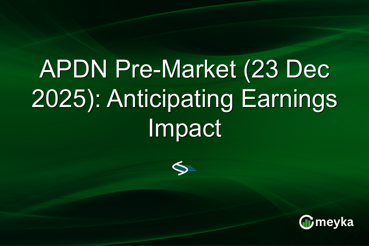 APDN Pre-Market (23 Dec 2025): Anticipating Earnings Impact