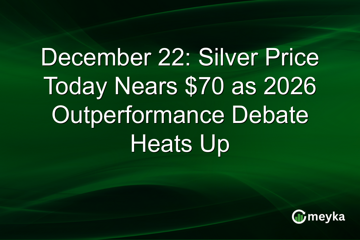 December 22: Silver Price Today Nears $70 as 2026 Outperformance Debate Heats Up