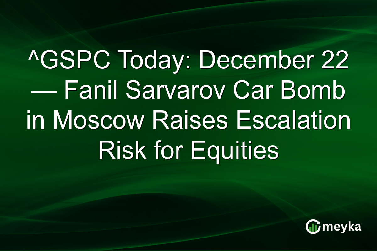 ^GSPC Today: December 22 — Fanil Sarvarov Car Bomb in Moscow Raises Escalation Risk for Equities