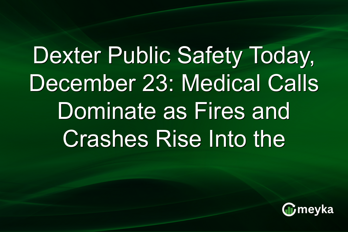 Dexter Public Safety Today, December 23: Medical Calls Dominate as Fires and Crashes Rise Into the  