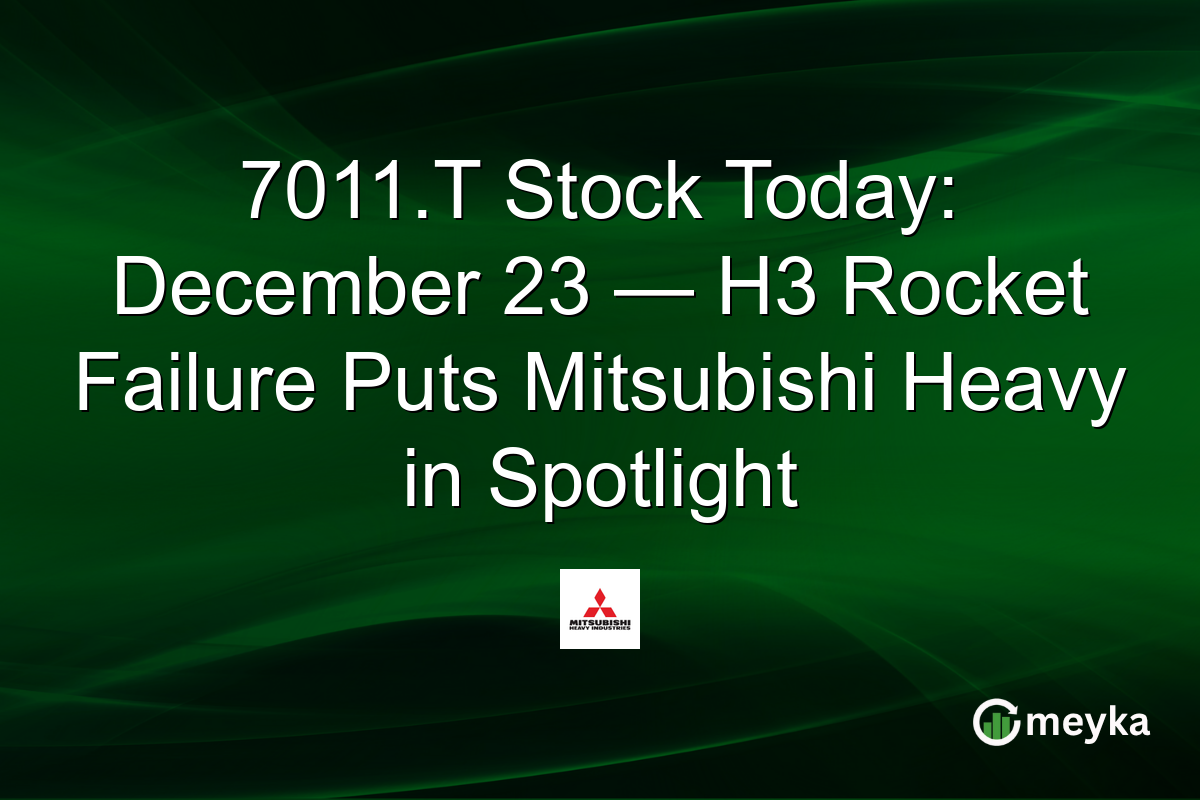 7011.T Stock Today: December 23 — H3 Rocket Failure Puts Mitsubishi Heavy in Spotlight