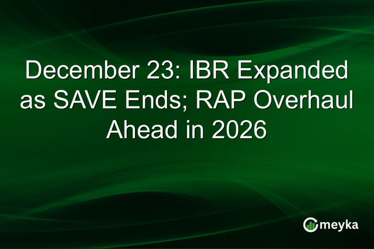 December 23: IBR Expanded as SAVE Ends; RAP Overhaul Ahead in 2026