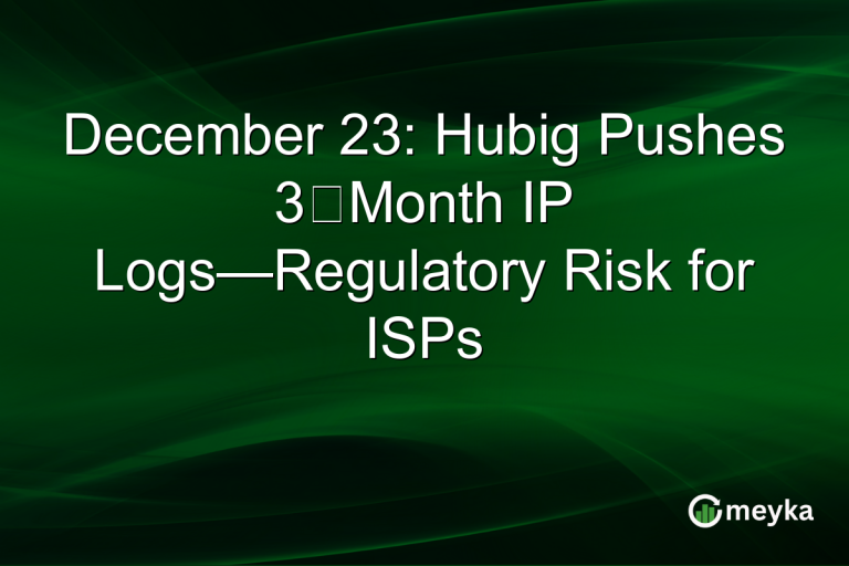 December 23: Hubig Pushes 3‑Month IP Logs—Regulatory Risk for ISPs