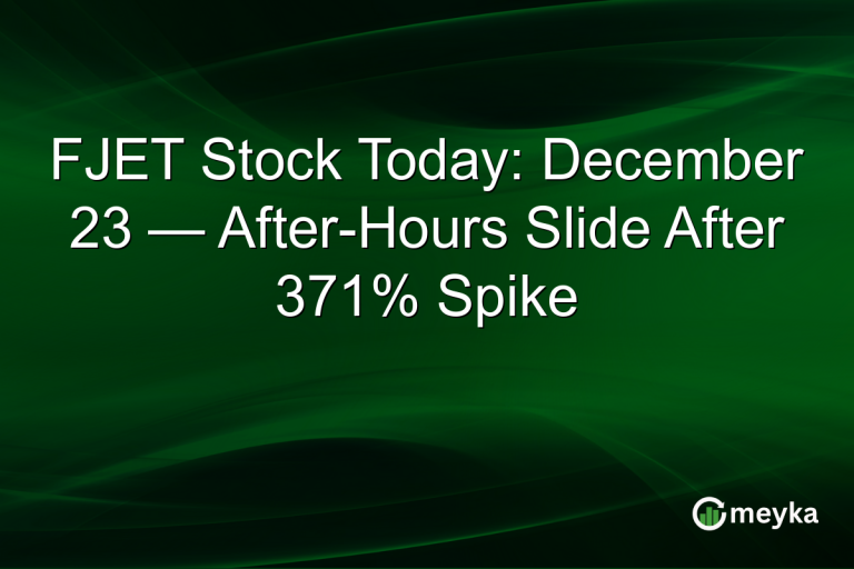 FJET Stock Today: December 23 — After-Hours Slide After 371% Spike