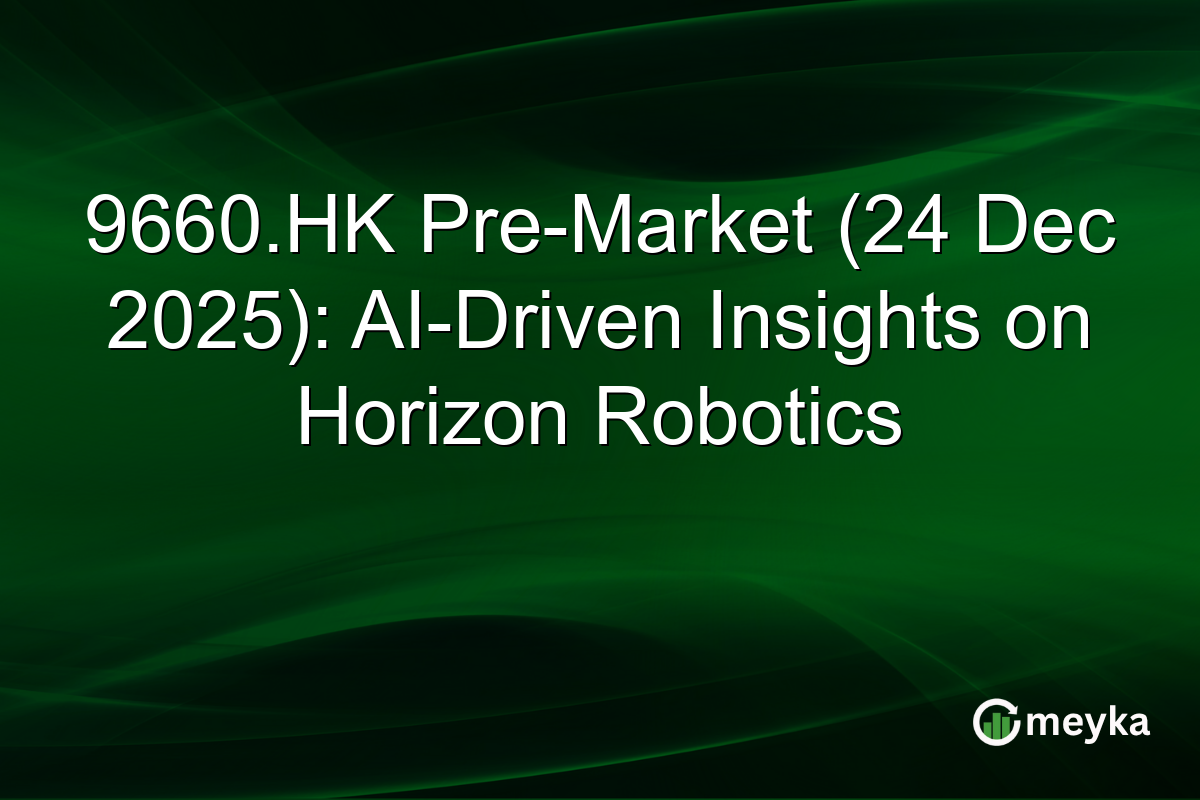 9660.HK Pre-Market (24 Dec 2025): AI-Driven Insights on Horizon Robotics