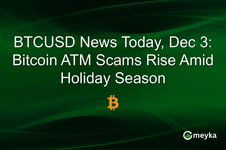 BTCUSD News Today, Dec 3: Bitcoin ATM Scams Rise Amid Holiday Season