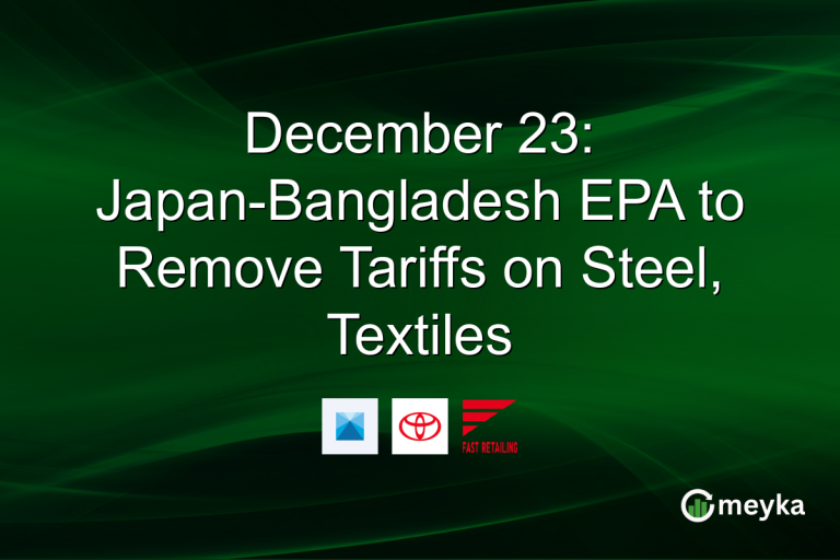 December 23: Japan-Bangladesh EPA to Remove Tariffs on Steel, Textiles