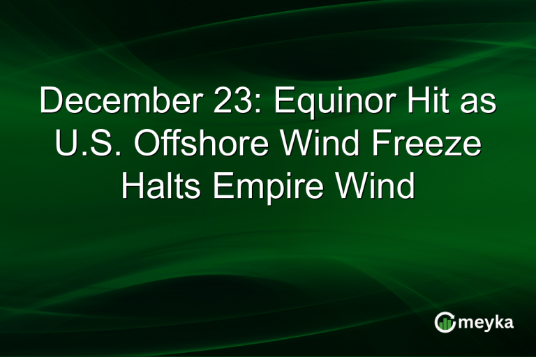 December 23: Equinor Hit as U.S. Offshore Wind Freeze Halts Empire Wind