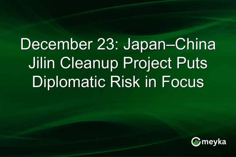 December 23: Japan–China Jilin Cleanup Project Puts Diplomatic Risk in Focus
