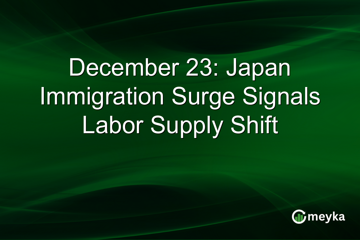 December 23: Japan Immigration Surge Signals Labor Supply Shift