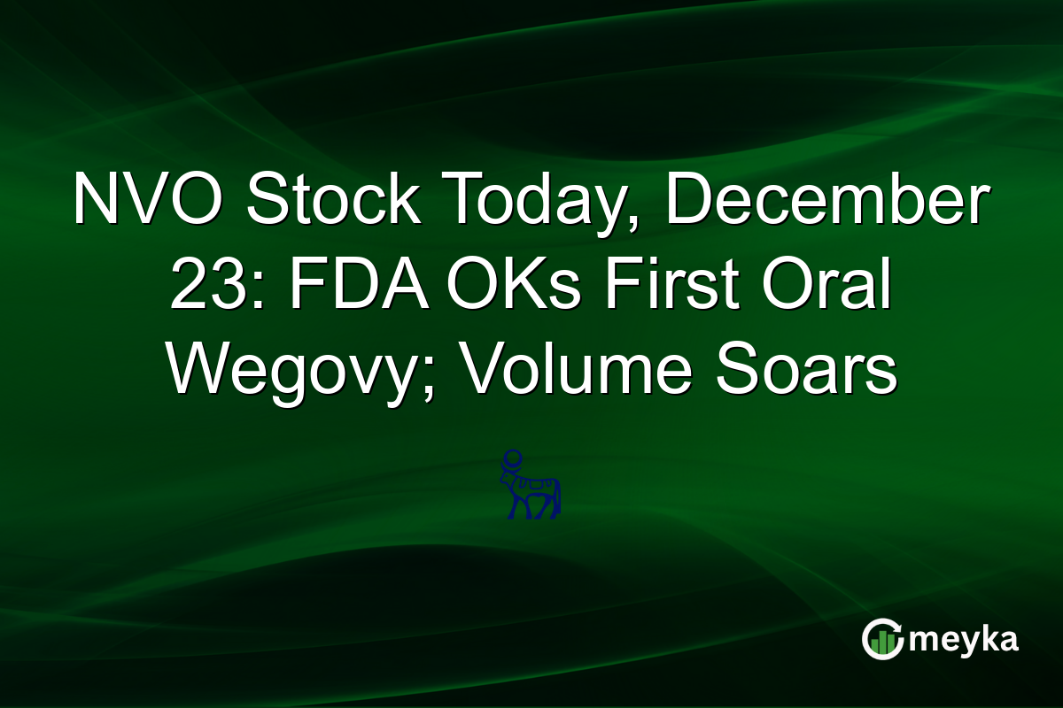 NVO Stock Today, December 23: FDA OKs First Oral Wegovy; Volume Soars