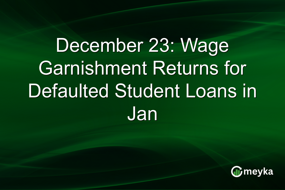 December 23: Wage Garnishment Returns for Defaulted Student Loans in Jan