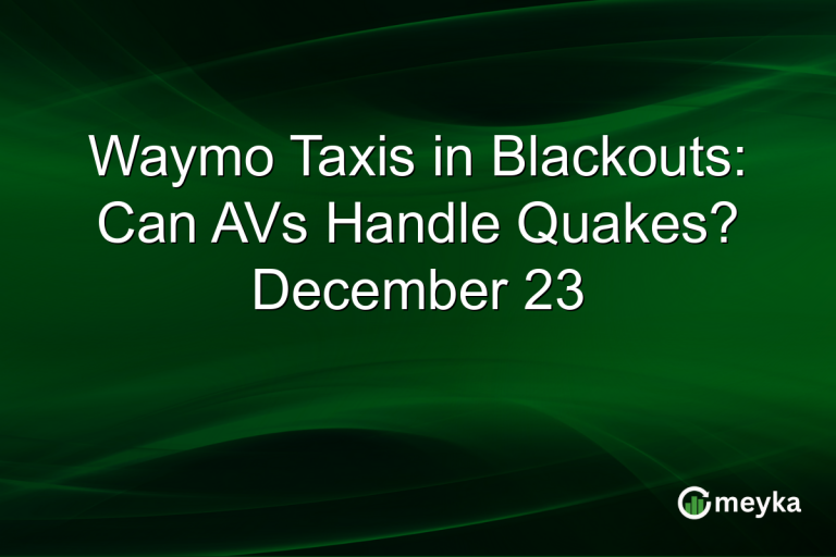 Waymo Taxis in Blackouts: Can AVs Handle Quakes? December 23