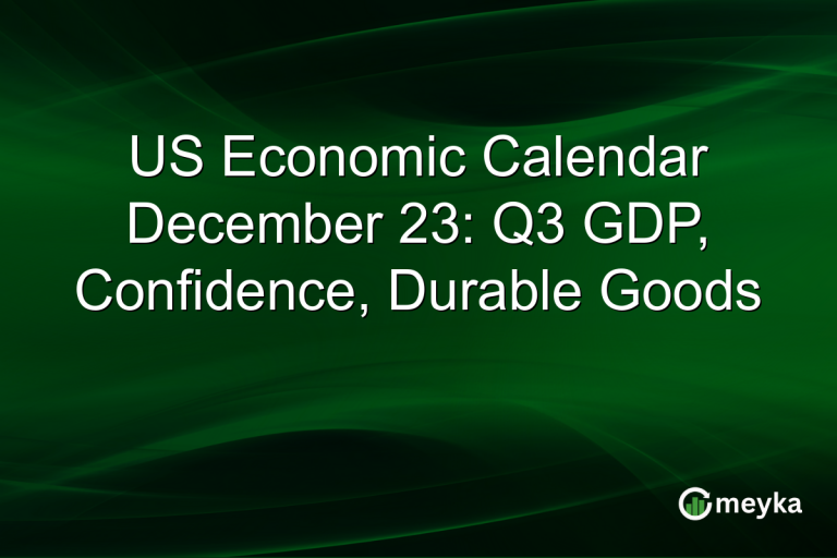 US Economic Calendar December 23: Q3 GDP, Confidence, Durable Goods