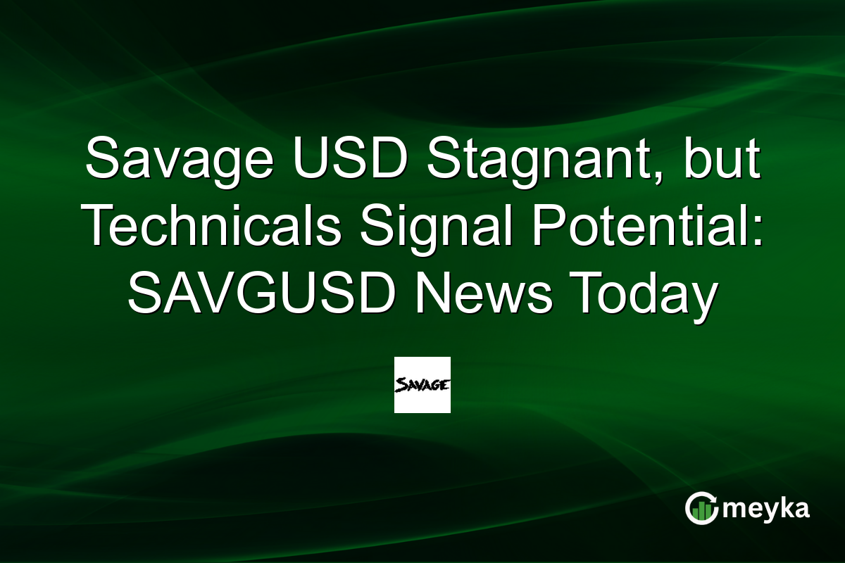 Savage USD Stagnant, but Technicals Signal Potential: SAVGUSD News Today