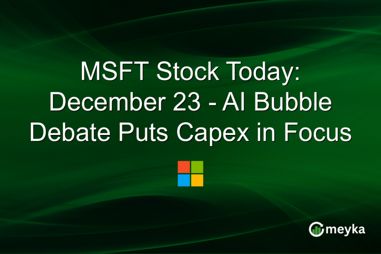MSFT Stock Today: December 23 - AI Bubble Debate Puts Capex in Focus