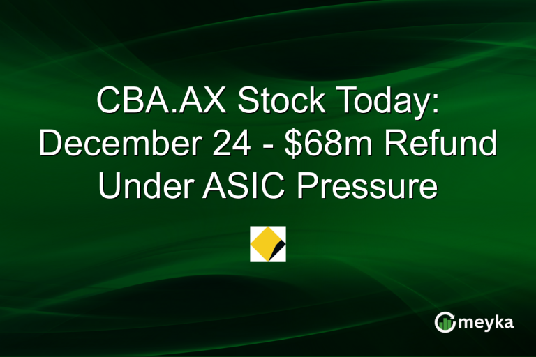 CBA.AX Stock Today: December 24 - $68m Refund Under ASIC Pressure