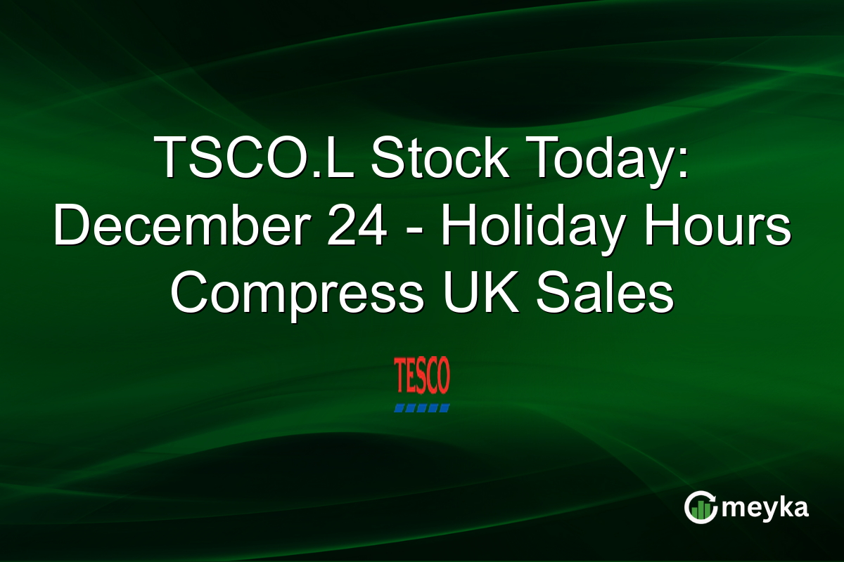 TSCO.L Stock Today: December 24 - Holiday Hours Compress UK Sales