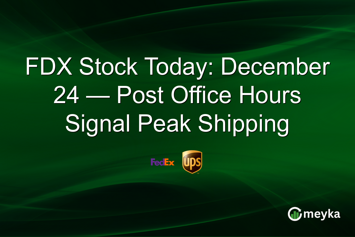 FDX Stock Today: December 24 — Post Office Hours Signal Peak Shipping