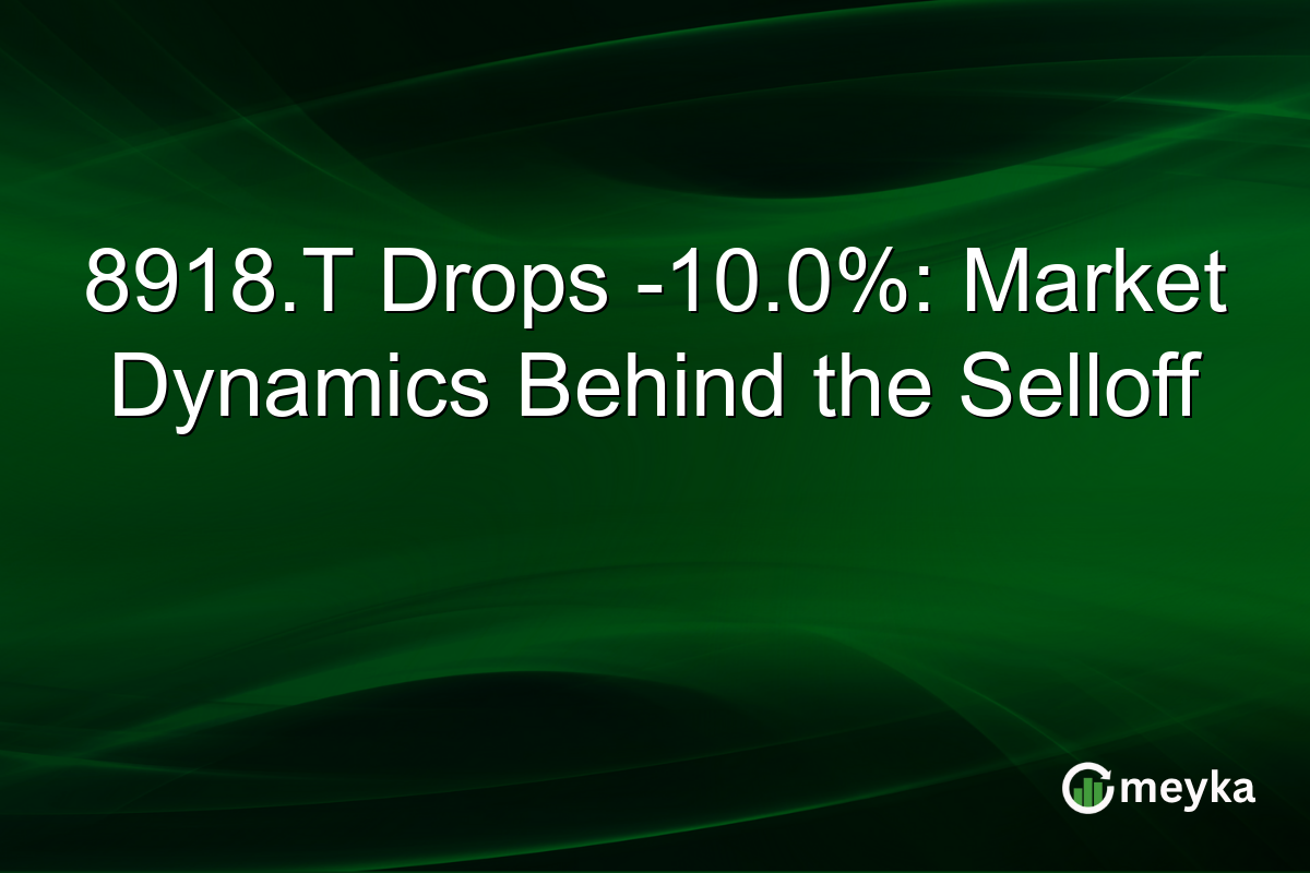 8918.T Drops -10.0%: Market Dynamics Behind the Selloff