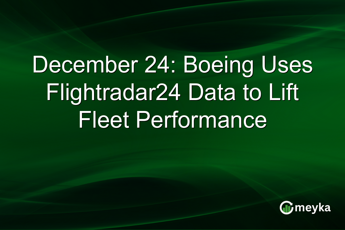December 24: Boeing Uses Flightradar24 Data to Lift Fleet Performance