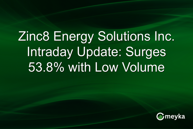 Zinc8 Energy Solutions Inc. Intraday Update: Surges 53.8% with Low Volume