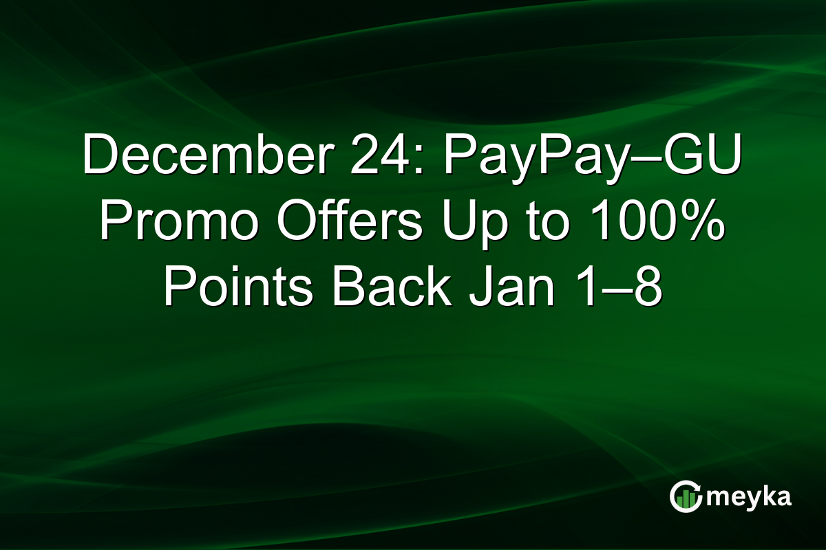 December 24: PayPay–GU Promo Offers Up to 100% Points Back Jan 1–8
