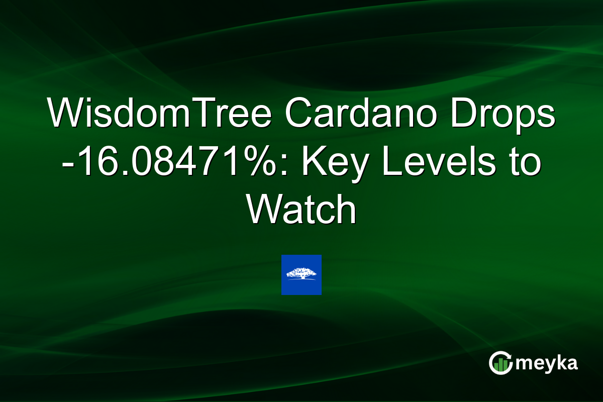 WisdomTree Cardano Drops -16.08471%: Key Levels to Watch
