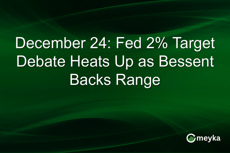December 24: Fed 2% Target Debate Heats Up as Bessent Backs Range