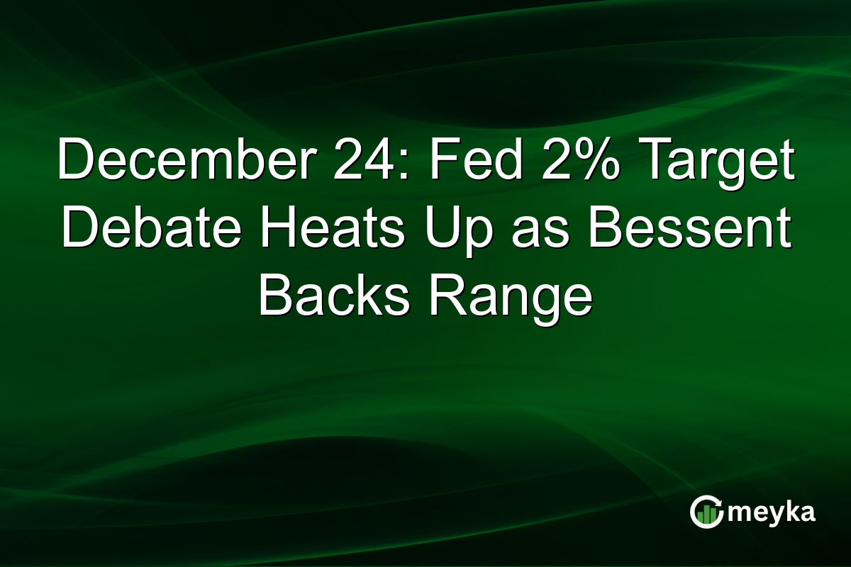 December 24: Fed 2% Target Debate Heats Up as Bessent Backs Range