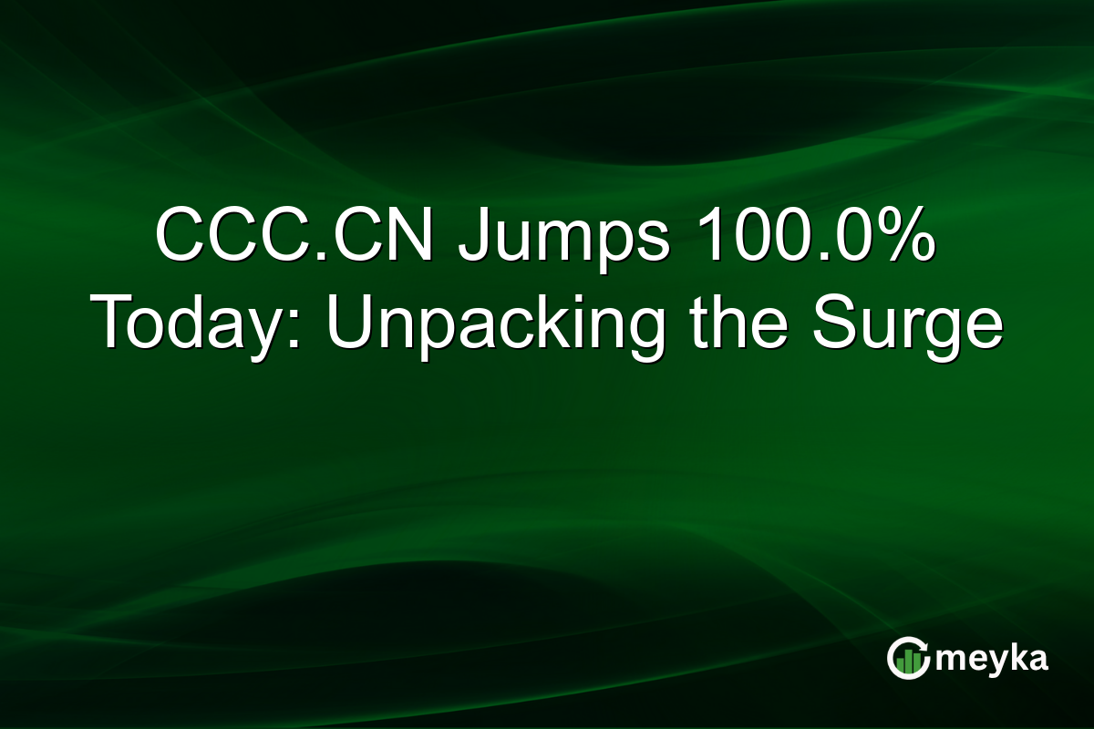 CCC.CN Jumps 100.0% Today: Unpacking the Surge