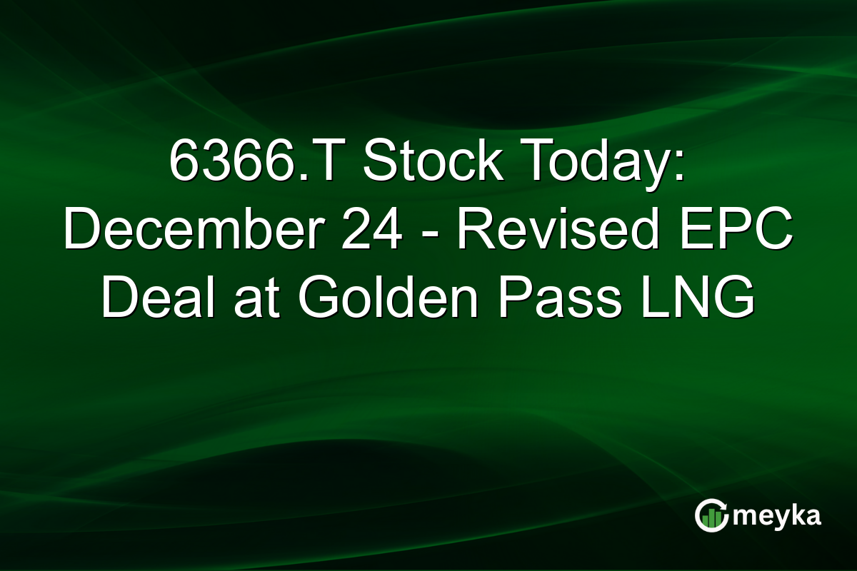 6366.T Stock Today: December 24 - Revised EPC Deal at Golden Pass LNG