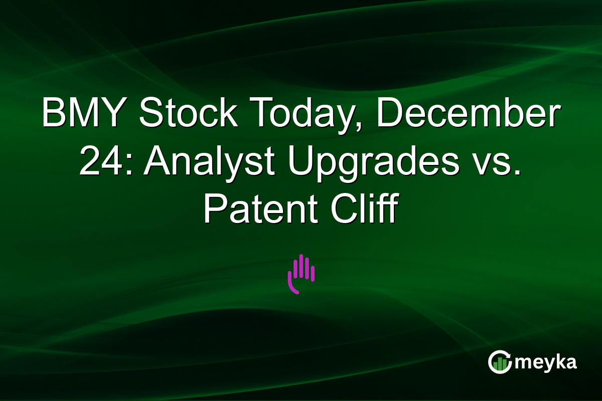 BMY Stock Today, December 24: Analyst Upgrades vs. Patent Cliff
