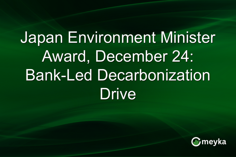 Japan Environment Minister Award, December 24: Bank-Led Decarbonization Drive