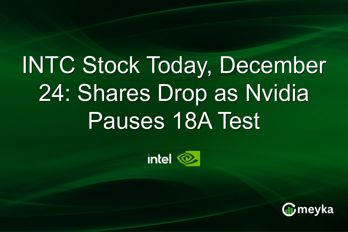 INTC Stock Today, December 24: Shares Drop as Nvidia Pauses 18A Test