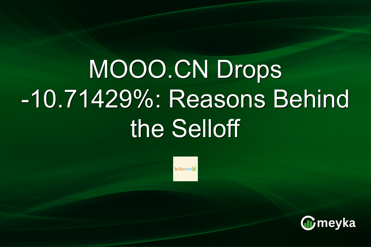 MOOO.CN Drops -10.71429%: Reasons Behind the Selloff