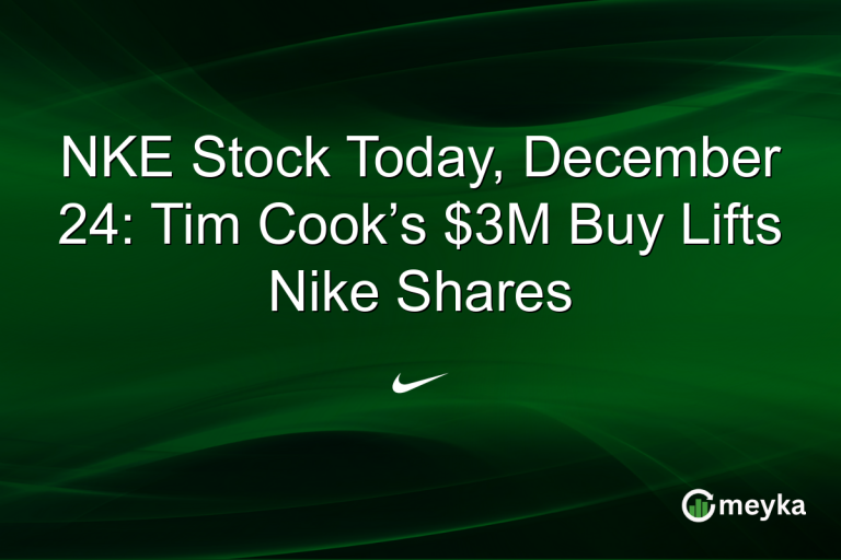 NKE Stock Today, December 24: Tim Cook’s $3M Buy Lifts Nike Shares