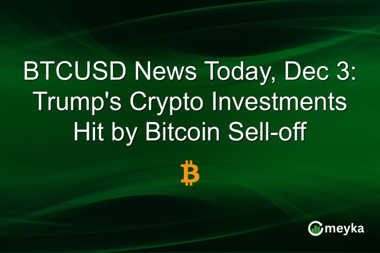 BTCUSD News Today, Dec 3: Trump's Crypto Investments Hit by Bitcoin Sell-off