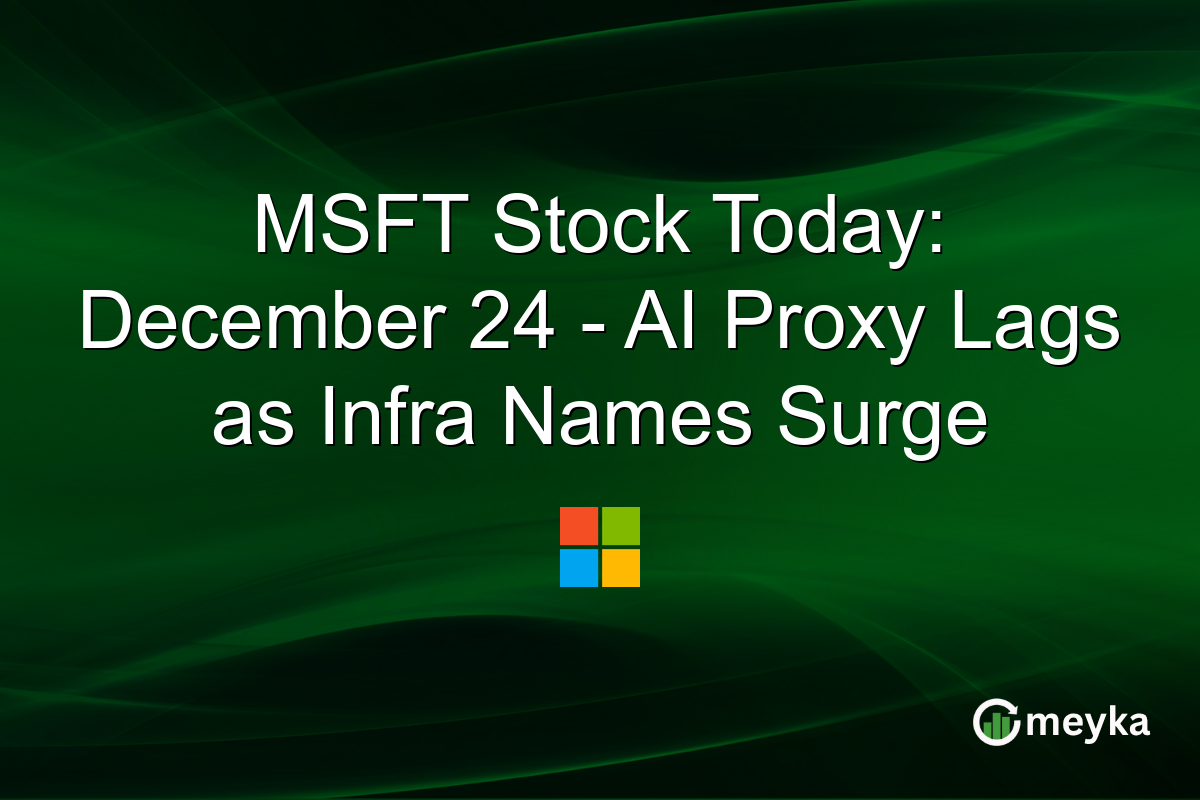 MSFT Stock Today: December 24 - AI Proxy Lags as Infra Names Surge